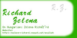 richard zelena business card